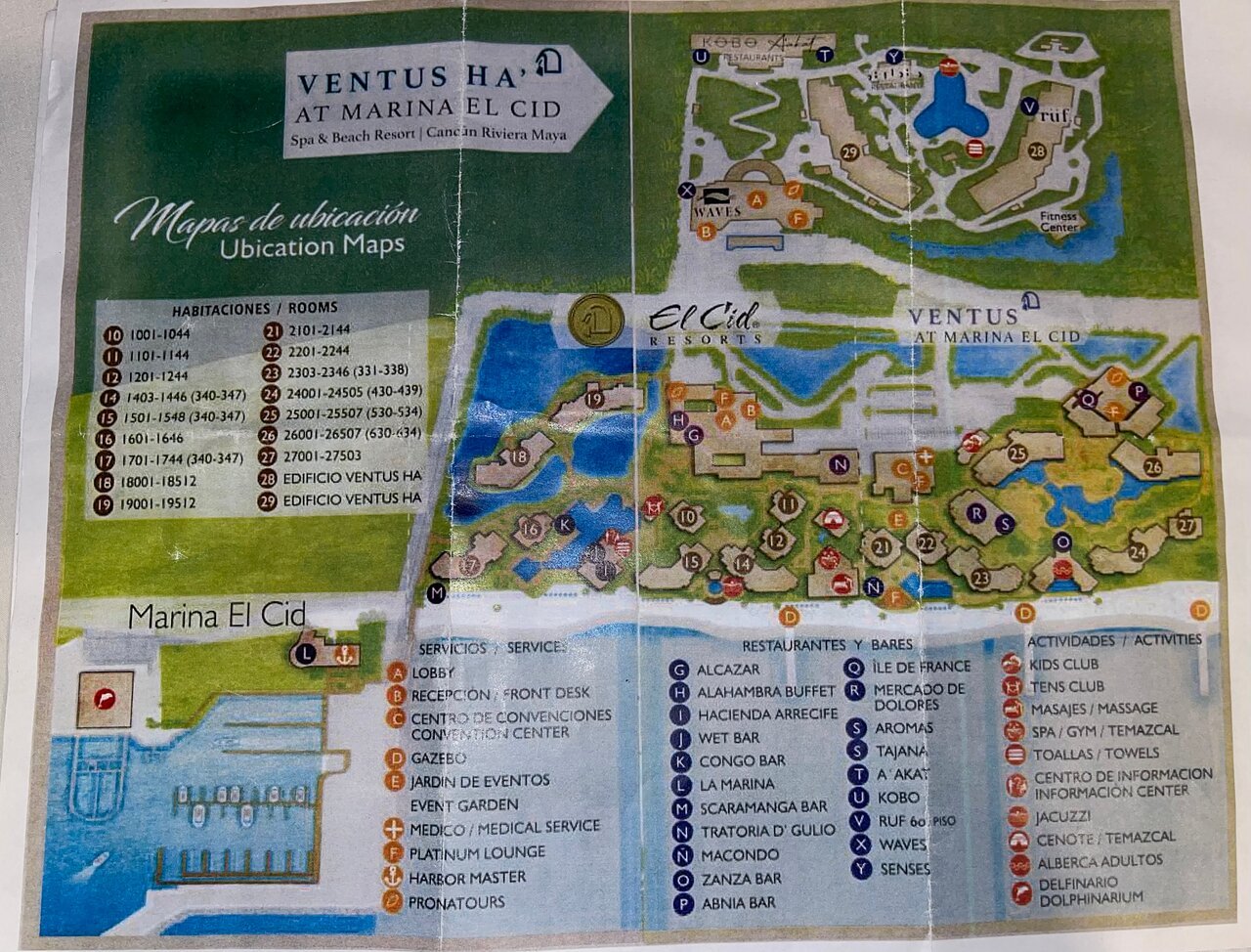 Ventus Ha at Marina El Cid resort map and layout
