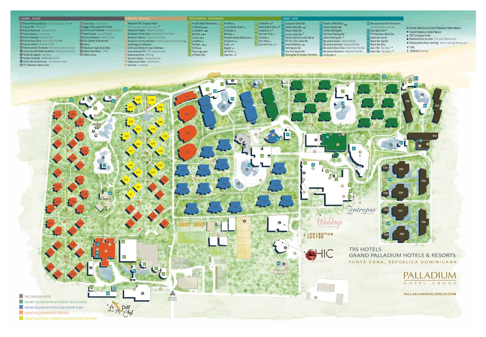 Grand Palladium Punta Cana resort map